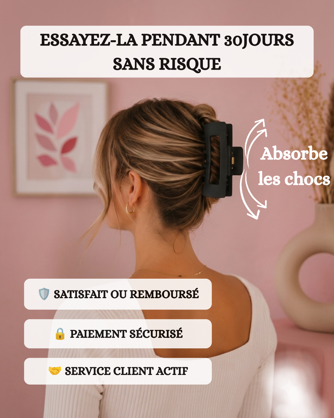 LumaClip Flex™ - Pince souple anti-mal de tête, zéro trace & confort absolu