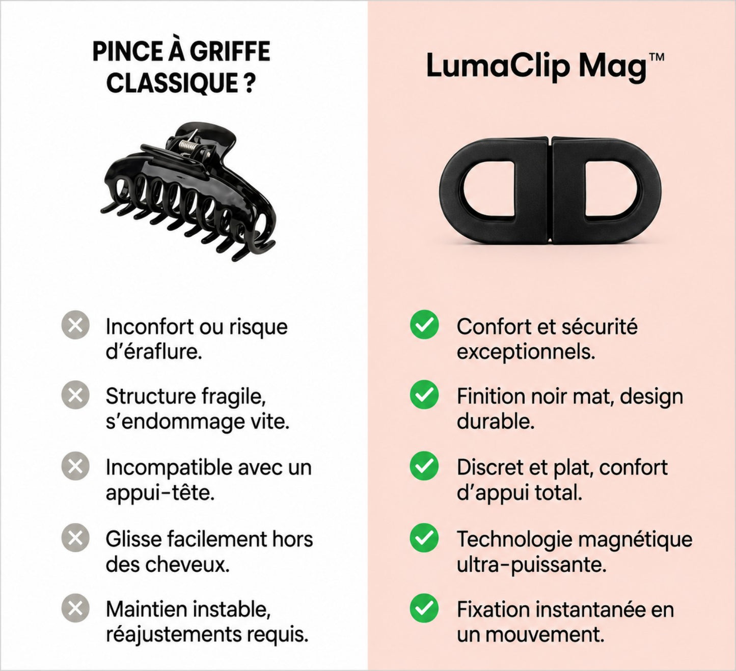 LumaClip Mag™ - Pince magnétique plate & ultra-confort